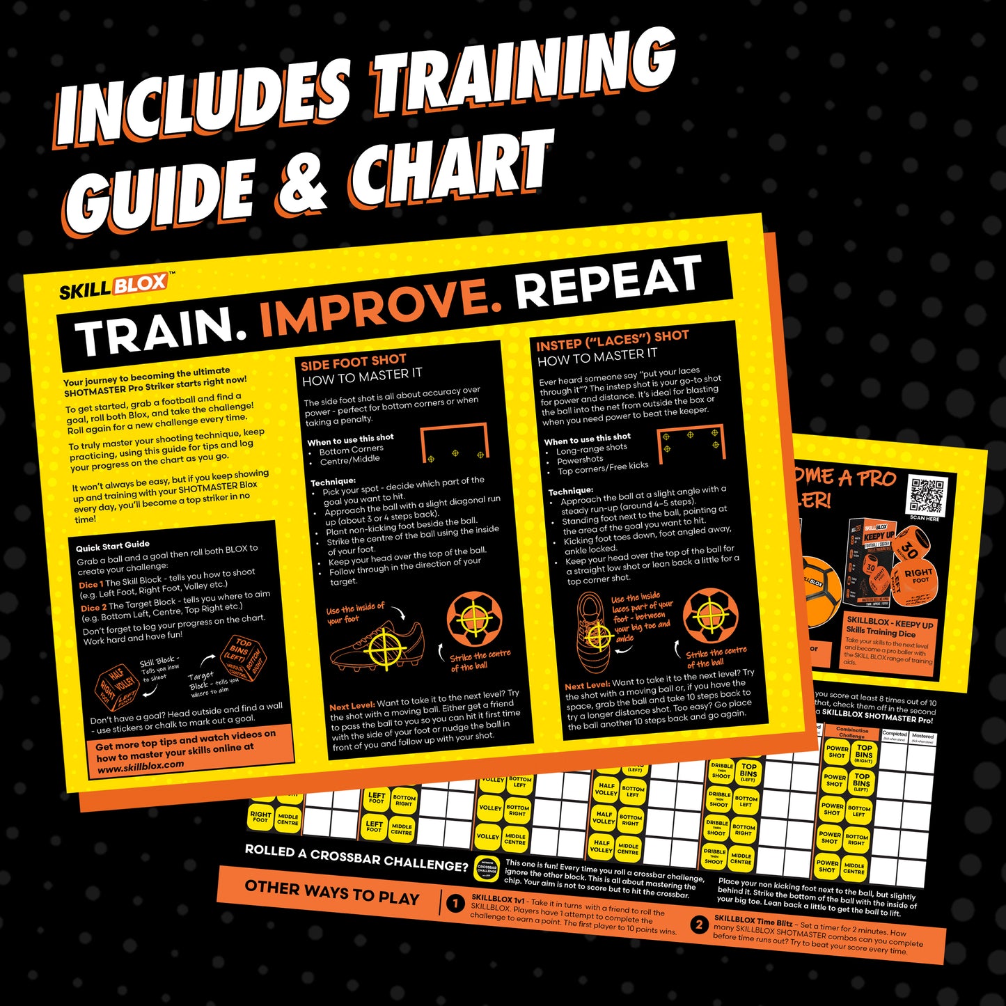 SKILL BLOX ShotMaster Shooting Training Dice – Football Gifts for Boys and Girls - SHOT TRAINING EDITION